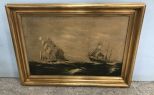 C.S. Boom Ships Oil Painting