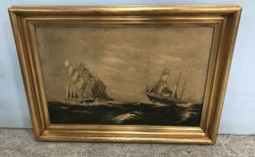 C.S. Boom Ships Oil Painting