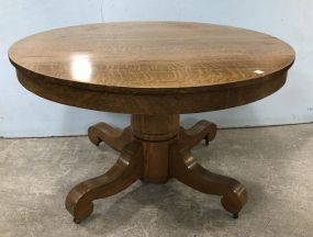 Vintage Round Oak Dining Table