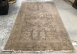 Acid Wash Oushak Wool Area Rug