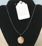 Vintage Marked 800 Silver Shell Cameo of Seated Lady