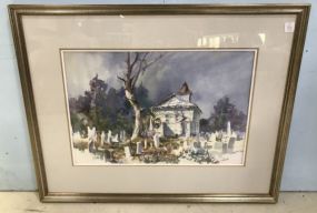 Virginia Fouche Church Watercolor