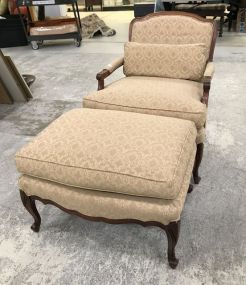 Ashland Topaz French Style Arm Chair and Ottoman