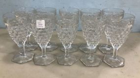 Ten Fostoria Water Goblets