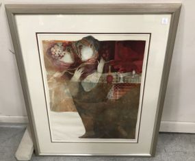 Alvar Sunol Hand Signed Embossed Lithograph