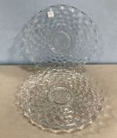 Two Fostoria Clear Torte Platters