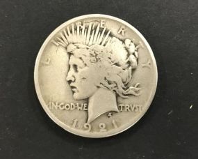 Rare 1921 Peace Liberty Dollar