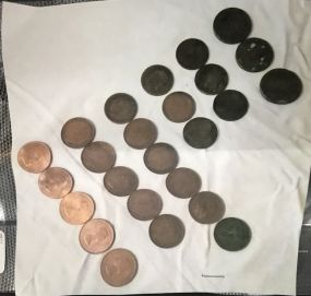 Collection of English Big Pennies