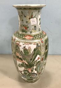 Macau Chinese Hand Painted Porcelain Vase