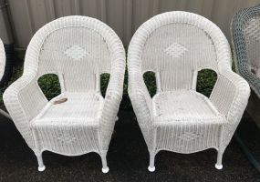 Pair of Rattan Outdoor Arm Chair