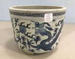 Vintage Blue and White Oriental Planter