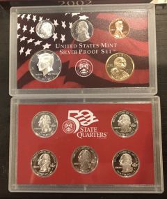 2002 United States Mint Silver Proof Set and State Quarters