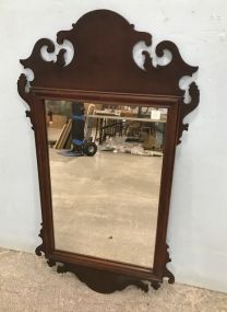 Vintage Mahogany Chippendale Style  Wall Mirror