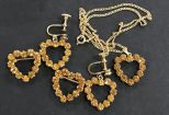 1950's Beautiful Vintage Costume Jewelry Set