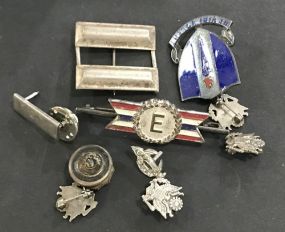 Ten Vintage Military Medals & Pins