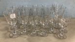 Group of Leaf Pattern Stemware