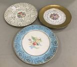 Three 22 Kt Gold Decorative Plates