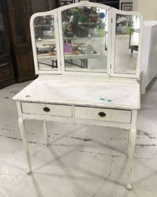 Vintage White Painted Vanity