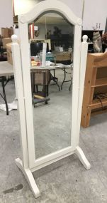 Modern White Factory Cheval Mirror