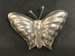Vintage Sterling Butterfly Brooch Marked 