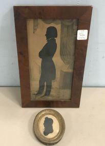 Two Antique Silhouette Photos