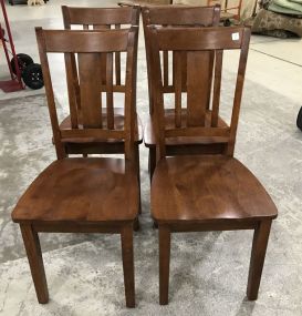 1990's Oak Finish Dining Side Chairs