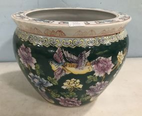 Chinese Porcelain Fish Bowl Planter