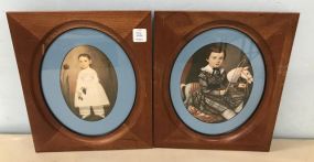 Pair of Oval Child's Portrait Prints