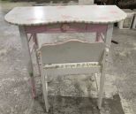 Small Wood Painted Child's Desk/Vanity