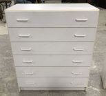 White Pressed Wood Chest of Drawers