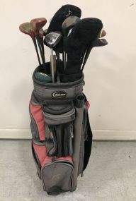 Golf Bag with Vintage Woods and Callaway Steel 9 Wood