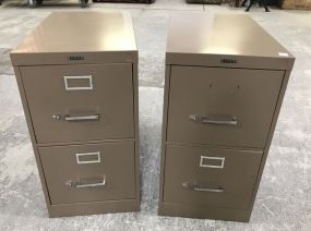 Two Anders Hickey Two Door File Cabinets