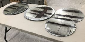 Group of Round Mirrored Display Stands