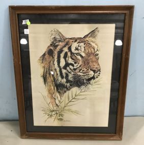 Tiger Lithograph by Phil Prentice
