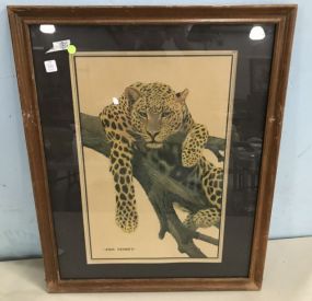 Leopard Lithograph by Eric Tenney