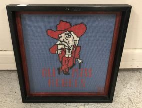 Ole Miss Rebel Needle Point with Mascot