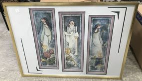 Framed Three Panel Religious Prints