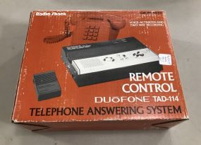 Remote Control Telephone Answering System and Rolodex