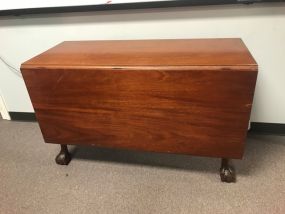 Mahogany Ball-n-Claw Drop Leaf Table