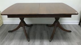 Vintage Double Pedestal Mahogany Dining Table