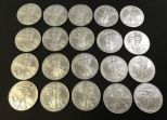 Twenty 1999 American Eagle Coins