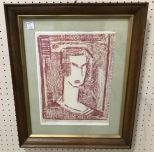 Marie Hull Wood Block Print