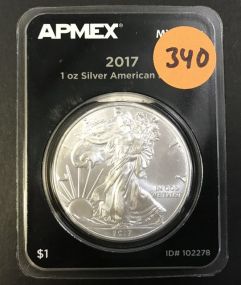 APMEX 2017 1oz Silver American Eagle