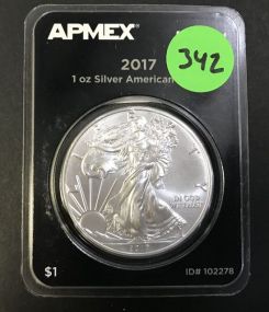 APMEX 2017 1oz Silver American Eagle