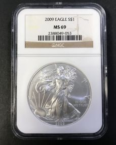 2009 American Eagle $1 MS 69