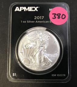 APMEX 2017 1oz Silver American Eagle