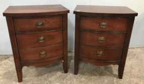 Pair of Dixie Furniture Duncan Phyfe Night Stand Commodes