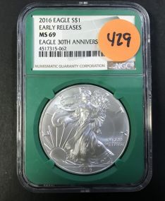 2016 American Eagle $1 MS 69