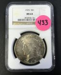 1925 Peace Liberty $1 MS 64