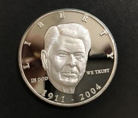 Ronald Reagan 1911-2004 Silver Coin